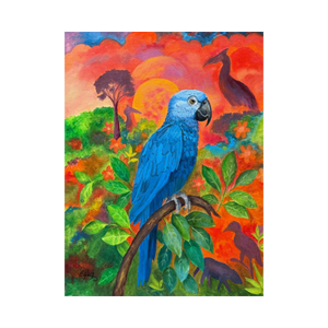 "The Spix Macaw." Oil on Canvas | 24x20